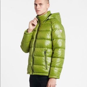 GUESS Puffer Shine Jacket in Green Size Large | Jimmy Jazz